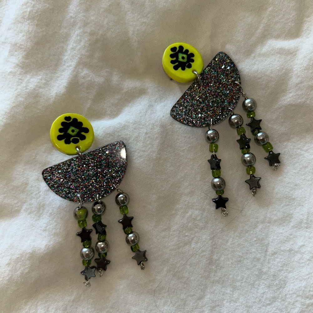 Glass Animals Glittery Space ZABA Multicolor Earrings